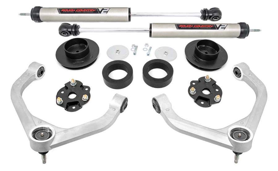 Rough Country 3.5" UCA Lift Kit V2 shocks 19-up Ram 1500 4WD - Click Image to Close